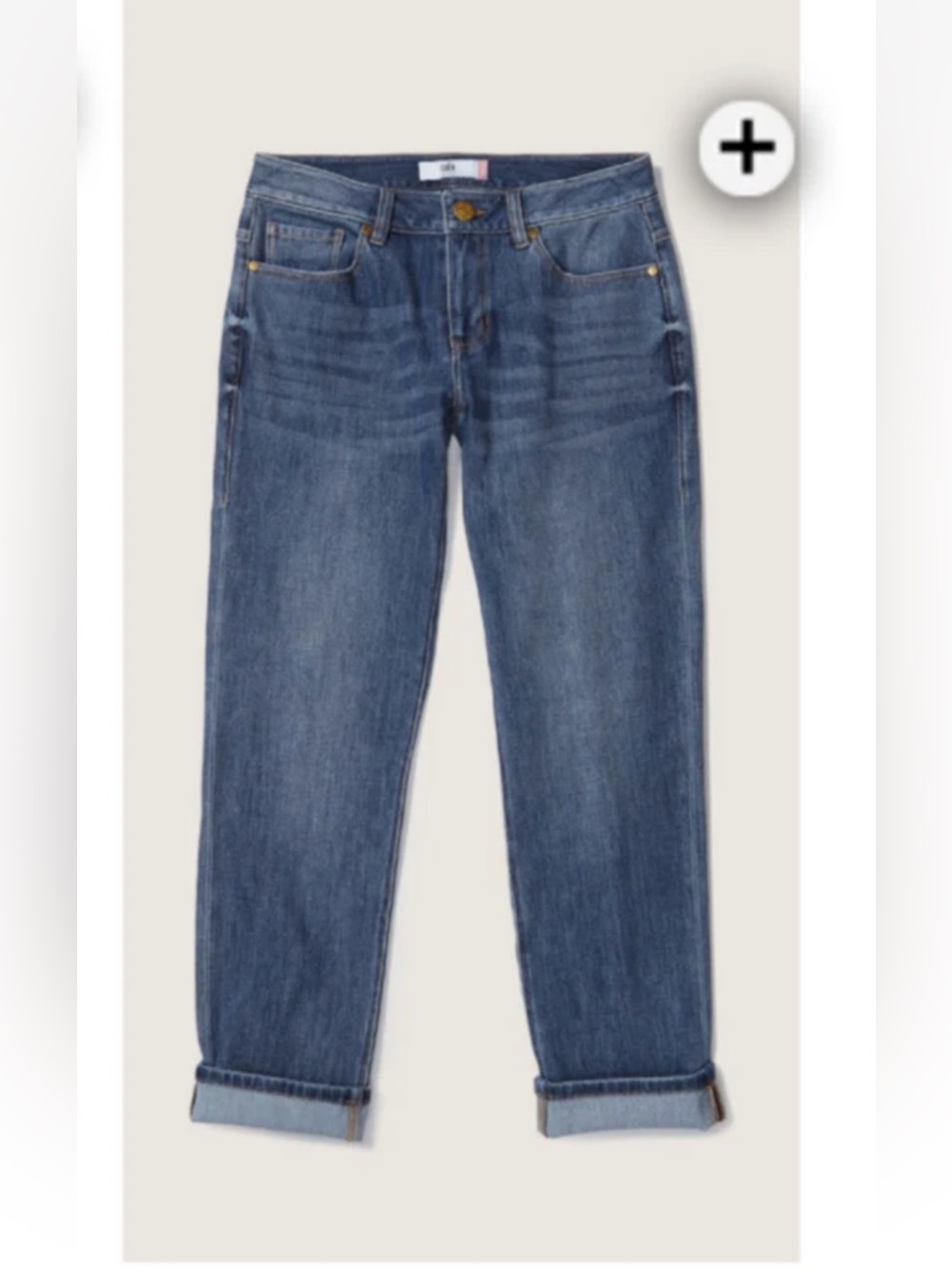 Cabi Harlow Mid-Rise Straight Leg Jeans - Medium Wash - Size 16 style 6492